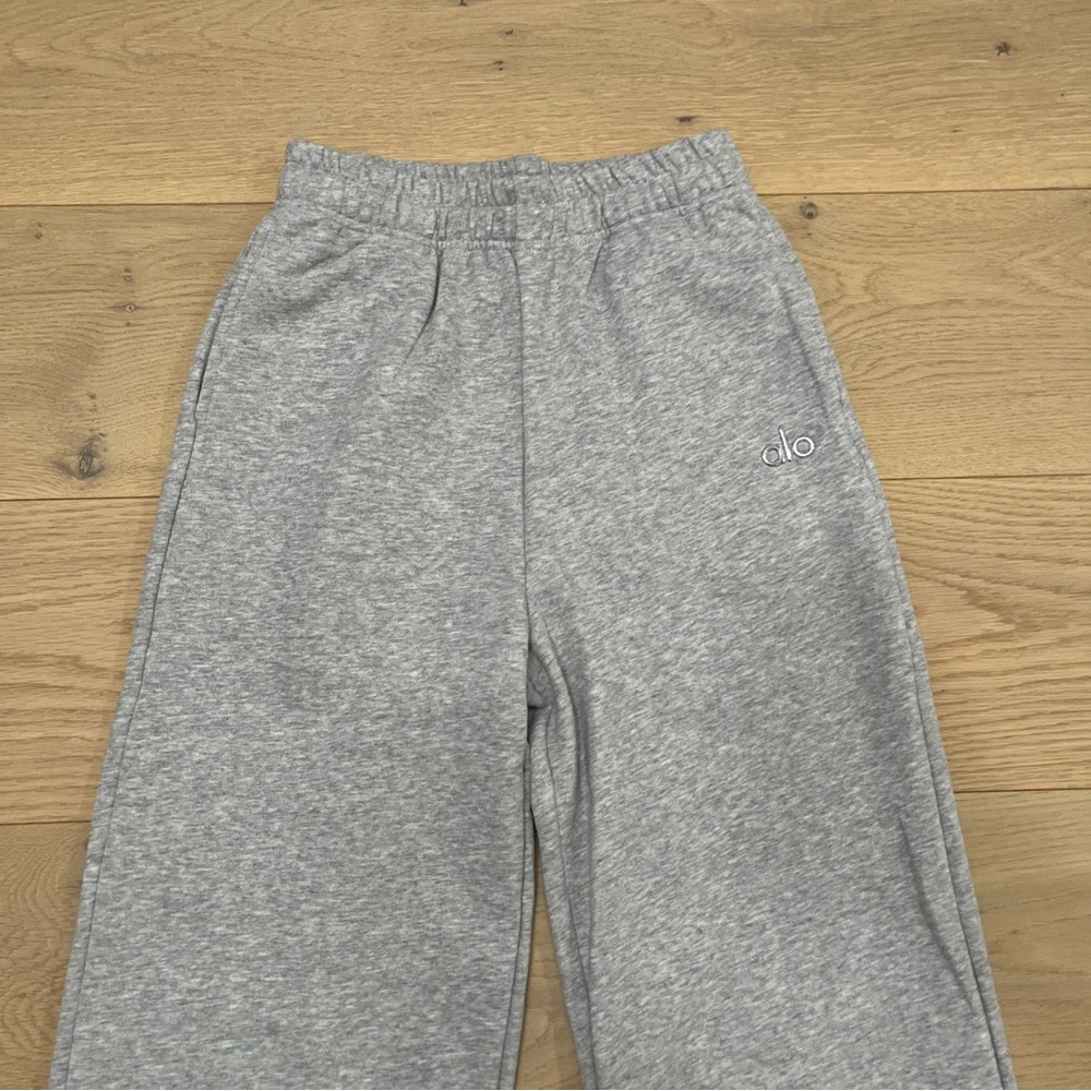 ALO Yoga Unisex Gray Zip-Up Hoodie and Jogger Set - Picture 12 of 16